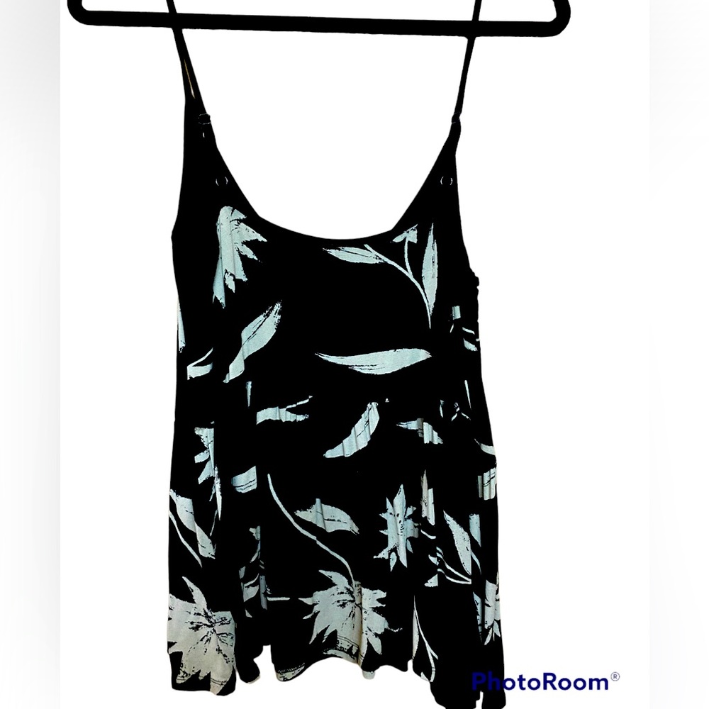 Z Supply Tiki Tropical Palm Adjustable Spaghetti Strap Size M